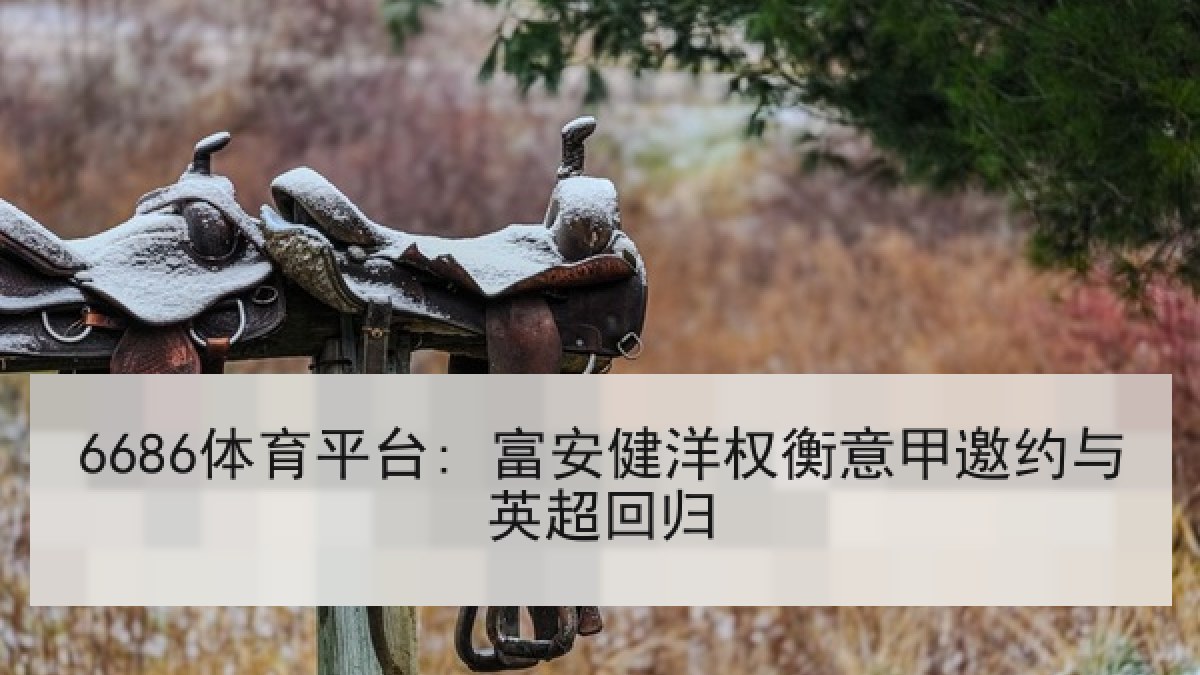 6686体育平台: 富安健洋权衡意甲邀约与英超回归 6686体育平台: 富安健洋权衡意甲邀约与英超回归